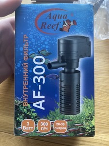 Фильтр внутренний Aqua Reef AF-300 для аквариума 20-30 л (300 л/ч, 3 Вт)
