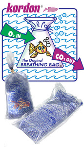 Дыхательные мешки фирмы Кордон для транспортировки рыбы, водных беспозвоночных и водных растений